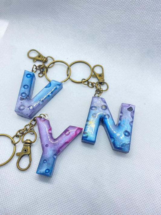 Purple/Blue Waterdrop Keychain