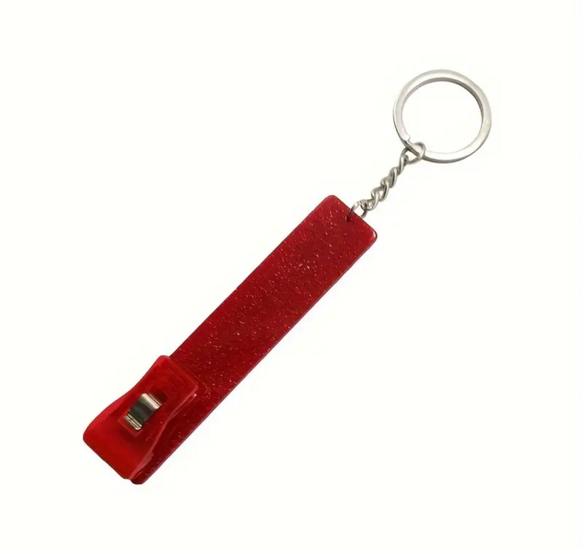 Card Clipper Glitter  Keychain