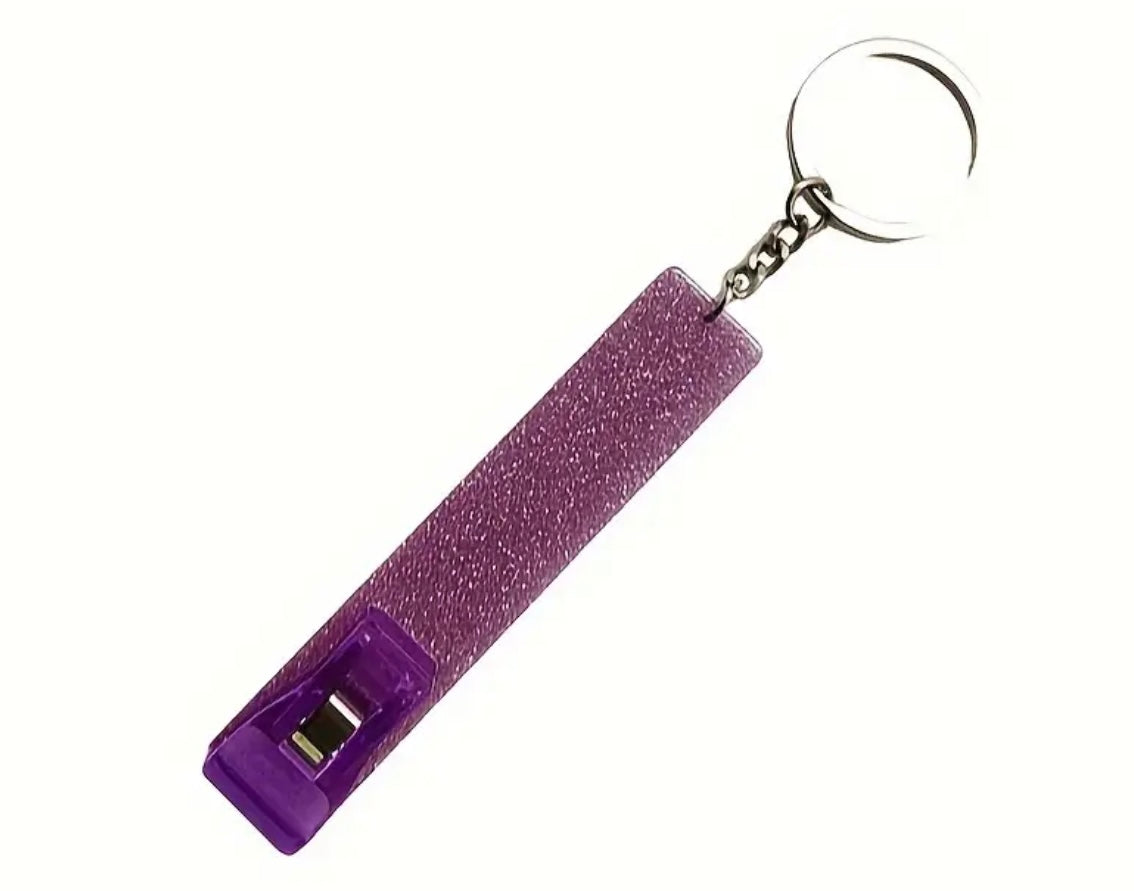 Card Clipper Glitter  Keychain