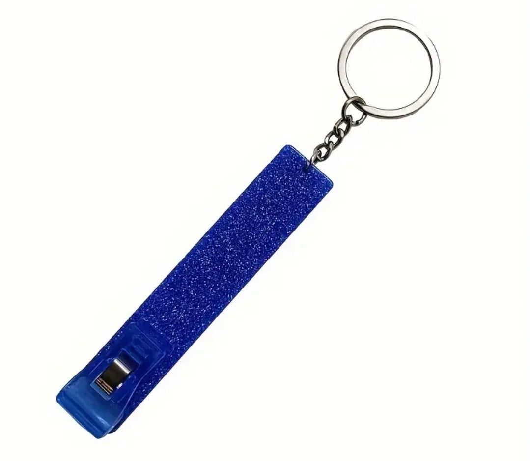 Card Clipper Glitter  Keychain